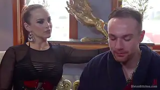 Телочка позволила трахнуть себя рабу, когда выебла очко парня