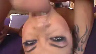 Ганг банг со спермой на лице. Порно видео с Kristina Rose