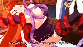 Хентай тентакли проникают в дырочки