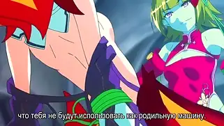 Хентай тентакли проникают в дырочки