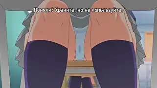 Переведенный хентай про друзей, девушка с парнем пробуют секс первый