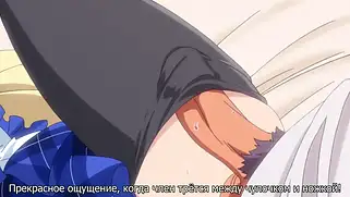 Грудастая хентай сучка в чулках хочет большой член