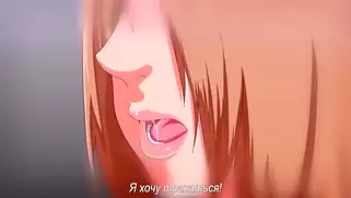 Ебет толстым хуем грудастую хентай няшку