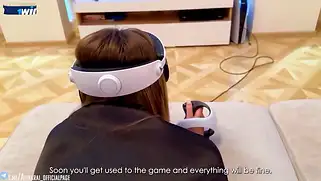 Нахал трахнул маму русскую, предложив ей VR шлем поиграть
