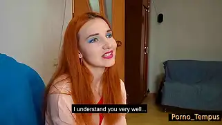 Частный секс на диване: русская девушка в красном сосет и ебется