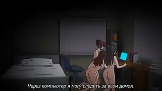 Большой мужик трахает хентай сучек без остановки