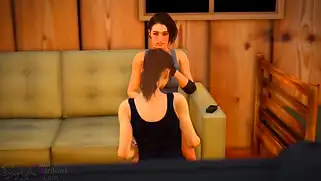Сучки из Resident Evil трахаются гигантским членом, получая оргазмы мощные