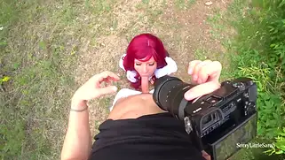 Сучка русская в лесу будет анально трахаться с фотографом