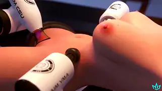 Немецкая секси доктор крошка из Overwatch кончает от секс машины с хуями