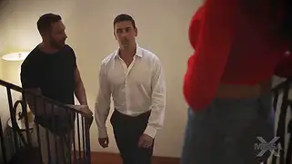 Мзм-троица - кайф с горячей, грудистой милфой.