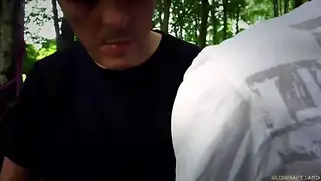 Жестко трахну в лесу и ни кто не узнает! Голую бабу ждет БДСМ секс со связыванием
