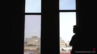 Красивую блондинку связали веревками и трахнули во все дырки